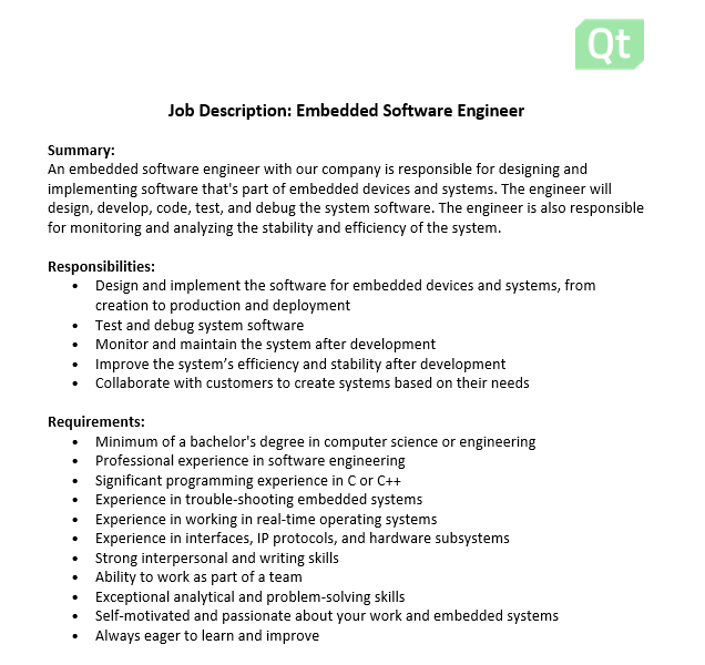 embedded c engineer