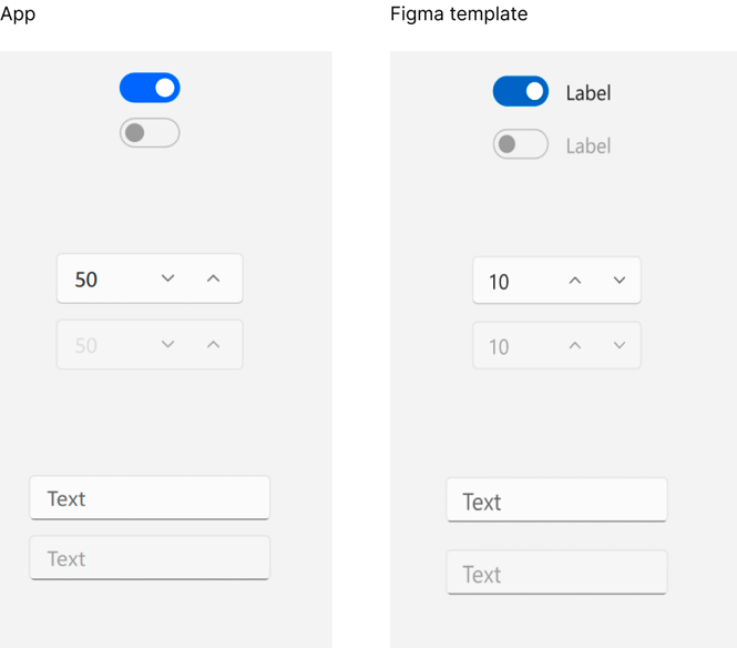 side-by-side comparison