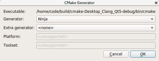cmake generate qt creator project