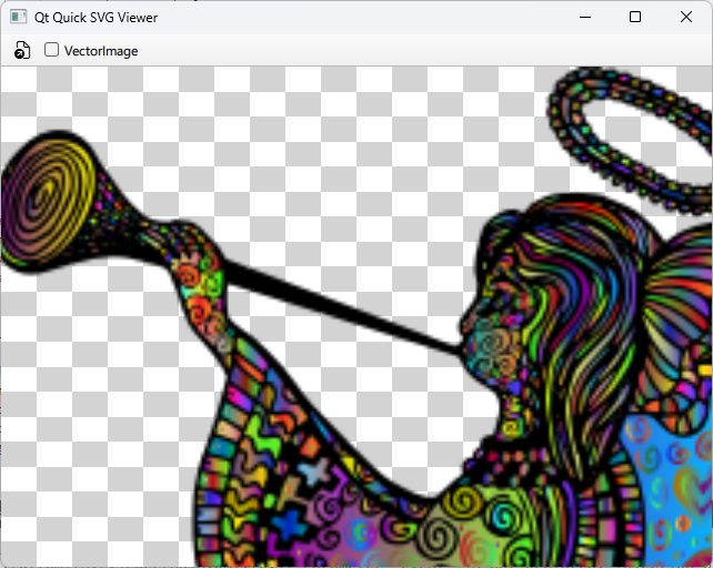 SVG rendered with QPainter and then scaled to show upscaling artifacts